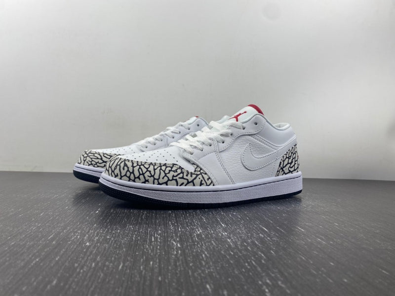 Low Top Sneakers, White Gray Colorway, Snake Pattern, Lace Up Design, Casual Gift for Sneaker Fans