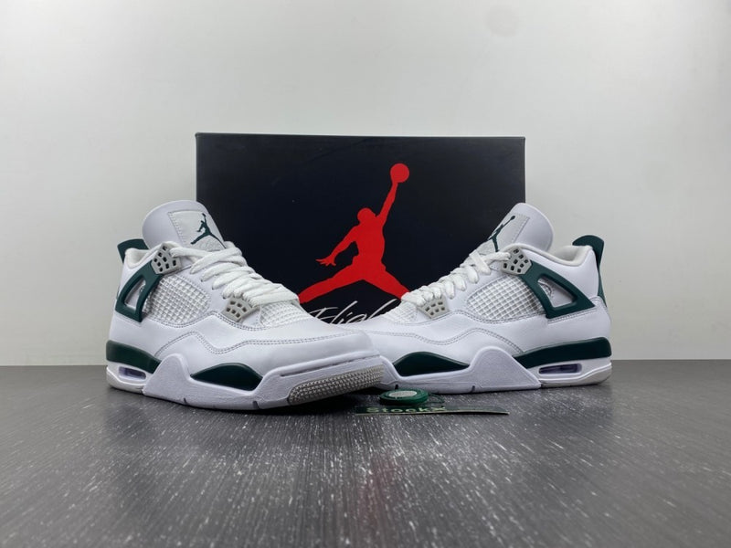 Low Top Sneakers, White Green Gray Colorway, Leather Footwear, Lace Up Design, Casual Gift for Sneaker Fans