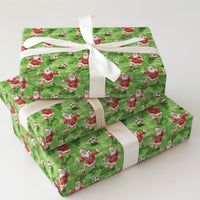Christmas Soccer Gift Wrap, Soccer Santa Wrapping Paper, Holiday Sports Wrapping Paper, Football Santa Roll, Athlete Xmas Gift Wrap