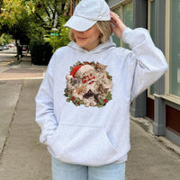 Retro Christmas Cat Hoodie, Vintage Santa Kittens Hoodie, Festive Santa Claus Cat Lover Sweatshirt, Comfy Holiday Pullover, Xmas Cat Present