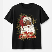 Inclusive Holiday Graphic Tee, Black Santa Christmas T-Shirt, Vintage Black Santa Shirt, Retro Christmas Tee, Holiday Present for Family