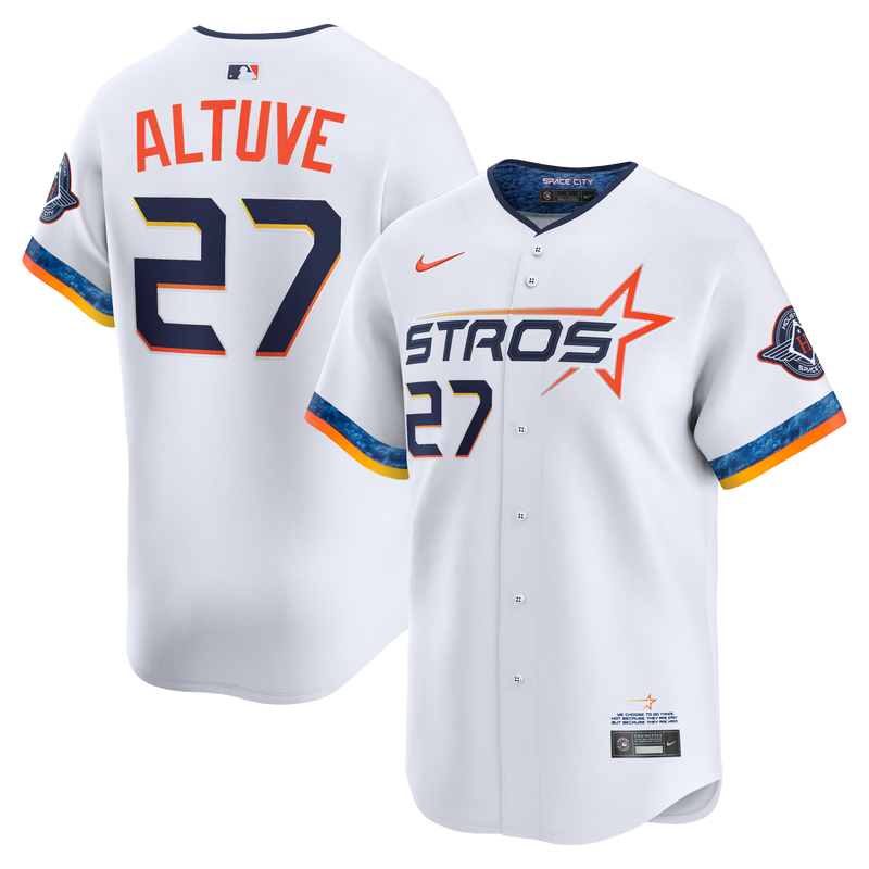 Houston Astros Jose Altuve White 2025 City Connect Limited Player Jersey
