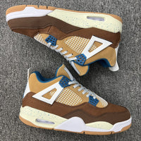 Retro Basketball Shoes, White Yellow Brown Colorway, Lace Up Design, Casual Gift for Shoe Lovers