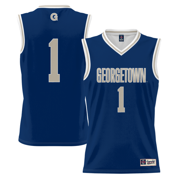 #1 Georgetown Hoyas Lightweight Basketball Jersey - Navy