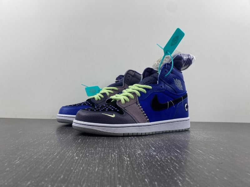 Low Top Sneakers, Royal Blue Black Purple Colorway, Lace Up Design, Casual Gift for Sneaker Fans