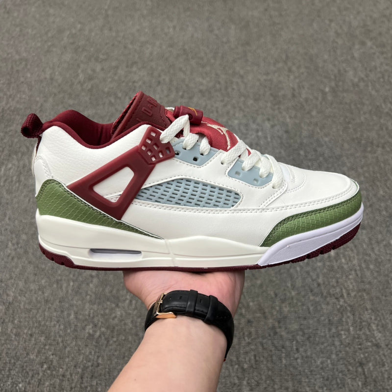 Low Top Sneakers, White Red Green Colorway, Lace Up Design, Casual Gift for Sneaker Fans
