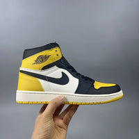 Sneakers, Black Yellow Colorway, Lace Up Design, Casual Gift for Sneaker Fans