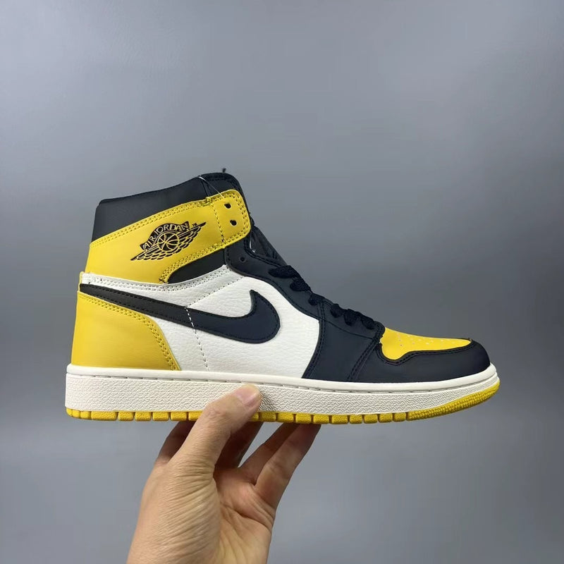 Sneakers, Black Yellow Colorway, Lace Up Design, Casual Gift for Sneaker Fans