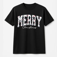 Varsity Holiday Tree Pattern Shirt, Merry Christmas T-Shirt, Festive Christmas Graphic T-Shirt, Adorable Xmas Tee, Holiday Season Present