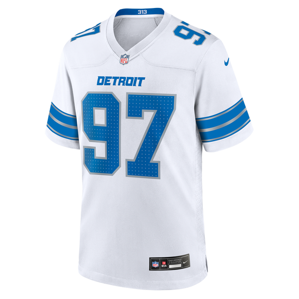 Detroit Lions Aidan Hutchinson White Game Jersey