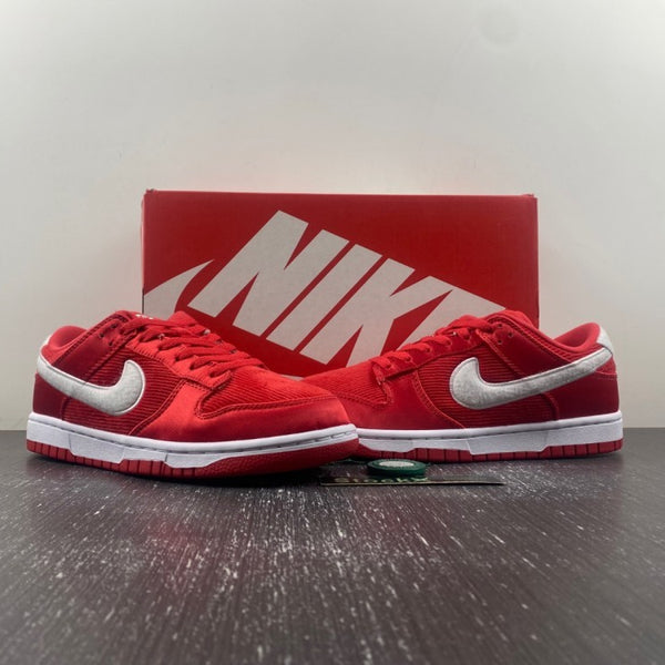 Low Top Sneakers, White Red Colorway, Valentine Design, Lace Up Design, Casual Gift for Sneaker Fans