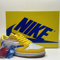 Low Top Sneakers, White Yellow Colorway, Reverse Hook Design, Lace Up Design, Casual Gift for Sneaker Fans