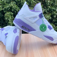 Sneakers, White Purple Colorway, Lace Up Design, Casual Gift for Sneaker Fans