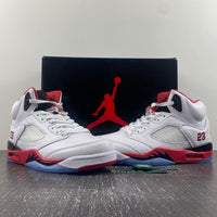 High Top Sneakers, White Black Red Colorway, Leather Footwear, Lace Up Design, Casual Gift for Sneaker Fans