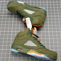High Top Sneakers, Army Green Colorway, Lace Up Design, Casual Gift for Sneaker Fans