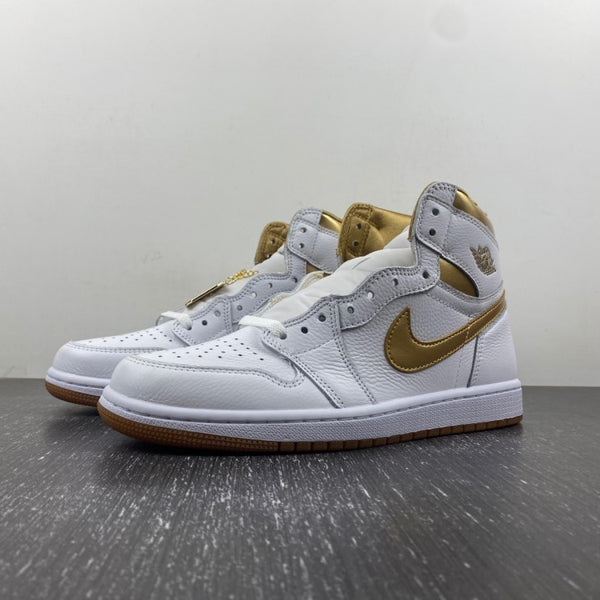 Retro High Top Sneakers, White Gold Colorway, Lace Up Design, Casual Gift for Sneaker Fans