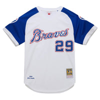 Atlanta Braves John Smoltz White 2004 Cooperstown Collection Authentic Throwback Jersey