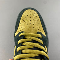 Low Top Sneakers, Army Green Yellow Colorway, Lace Up Design, Casual Gift for Sneaker Fans