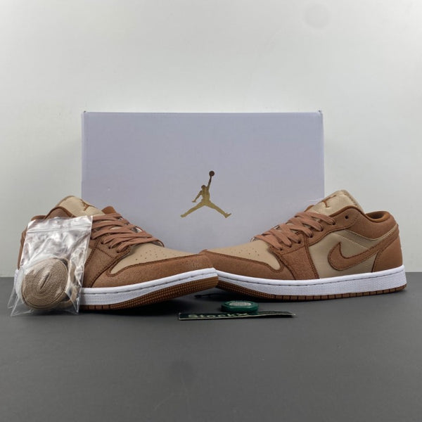 Low Top Sneakers, White Brown Colorway, Lace Up Design, Casual Gift for Sneaker Fans