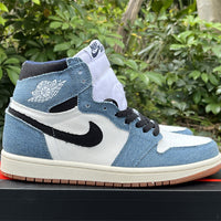 High Top Sneakers, White Blue Black Colorway, Lace Up Design, Casual Gift for Sneaker Fans