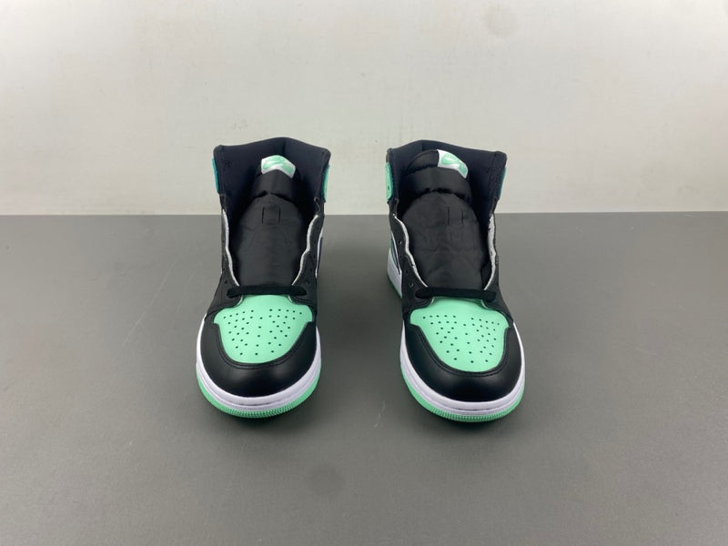 High Top Sneakers, Green Colorway, Glow in the Dark Detail, Lace Up Design, Casual Gift for Sneaker Fans
