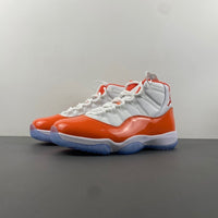 Low Top Sneakers, White Orange Colorway, Leather Footwear, Lace Up Design, Casual Gift for Sneaker Fans