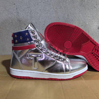 Boots, Silver Colorway, Lace Up Design, Casual Gift for Shoe Lovers