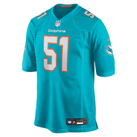 Miami Dolphins David Long Jr. Aqua Game Jersey