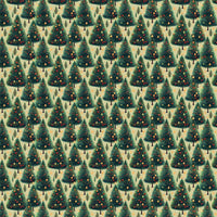 Festive Tree Gift Wrap, Layered Pine Christmas Wrapping Paper, Green Evergreen Tree Wrapping Paper, Holiday Gift Wrap, Xmas Wrapping Paper
