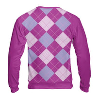 Personalized Team Name Ugly Sweater, Custom Argyle Ugly Christmas Sweater, Custom Number Xmas Sweater, Holiday Party Crewneck Sweatshirt