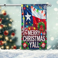 Southern Holiday Garden Flag, Merry Christmas Y'all Texas Garden Flag, Double-Sided Xmas Yard Flag, Lone Star State Decor Present