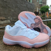 Low Top Sneakers, White Pink Colorway, Lace Up Design, Casual Gift for Sneaker Fans
