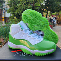 High Top Sneakers, White Green Colorway, Lace Up Design, Casual Gift for Sneaker Fans