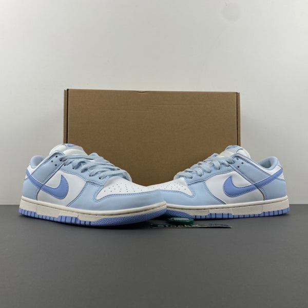Low Top Sneakers, White Blue Colorway, Lace Up Design, Casual Gift for Sneaker Fans