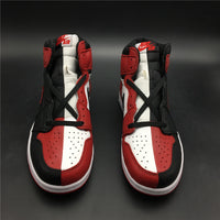 Sneakers, White Red Black Colorway, Lace Up Design, Casual Gift for Sneaker Fans