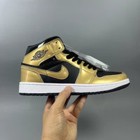 High Top Sneakers, Gold Colorway, Lace Up Design, Casual Gift for Sneaker Fans
