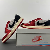 Low Top Sneakers, Red Black Beige Colorway, Lace Up Design, Casual Gift for Sneaker Fans