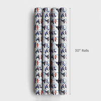 Watercolor Winter Snowmen Gift Wrap, Wizard Snowman Wrapping Paper, Magical Witch Hat Gift Wrapping Paper, Festive Christmas Present Wrap