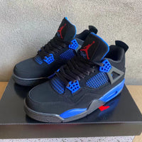 Mid Top Sneakers, Black Blue Colorway, Lace Up Design, Casual Gift for Sneaker Fans