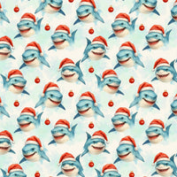 Great White Shark Gift Wrap, Christmas Shark Wrapping Paper, Ocean Animal Holiday Paper, Nautical Xmas Gift Wrap, Sea Life Holiday Wrapping