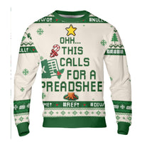 Accountant Holiday Sweater, Spreadsheet Ugly Christmas Sweater, Humorous Excel Data Analyst Ugly Sweater, Office Humor Xmas Crewneck Sweatshirt