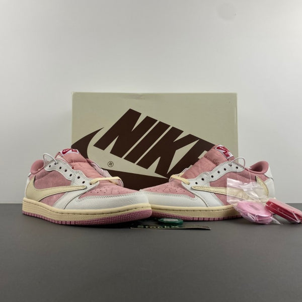Low Top Sneakers, White Pink Colorway, Reverse Hook Design, Lace Up Design, Casual Gift for Sneaker Fans