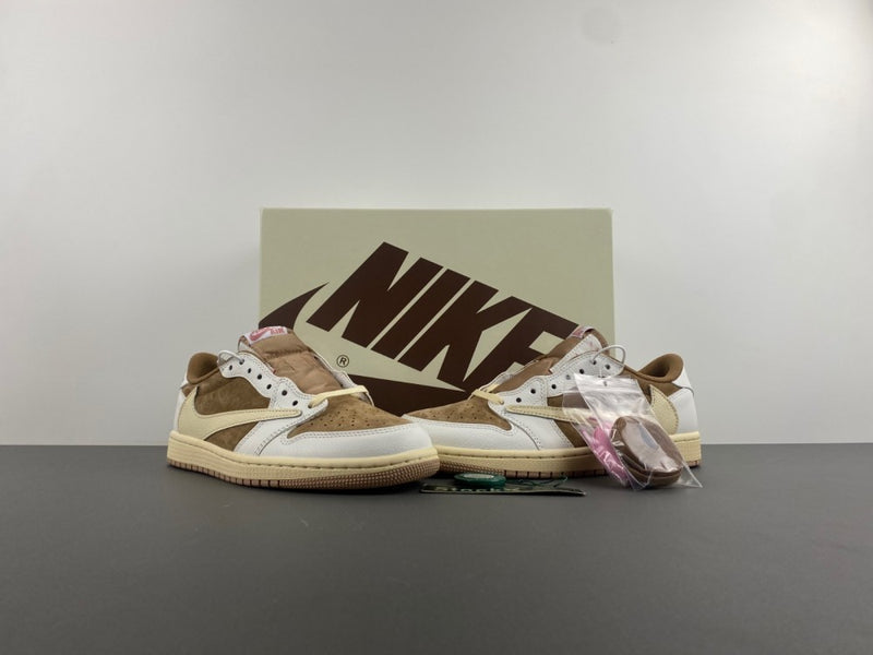 Low Top Sneakers, Khaki White Pink Colorway, Reverse Hook Design, Lace Up Design, Casual Gift for Sneaker Fans