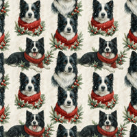 Festive Holiday Dog Gift Wrap, Border Collie Christmas Wrapping Paper, Adorable Winter Puppy Wrapping Paper, Dog Lover Xmas Gift Wrap Roll