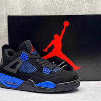 Mid Top Sneakers, Blue Black Colorway, Lace Up Design, Casual Gift for Sneaker Fans