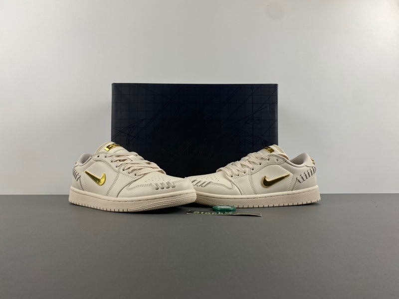 Low Top Sneakers, Off White Gold Colorway, Lace Up Design, Casual Gift for Sneaker Fans