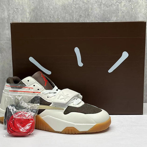 Low Top Sneakers, White Brown Colorway, Reverse Hook Design, Lace Up Design, Casual Gift for Sneaker Fans