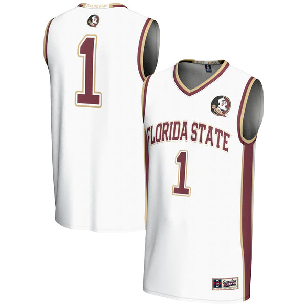 #1 Florida State Seminoles Lightweight Basketball Jersey - White