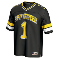 #1 Appalachian State Mountaineers Lightweight Collegiate Football Fashion Jersey - Black