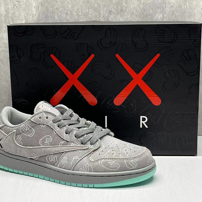 Low Top Sneakers, Gray Colorway, Reverse Hook Design, Lace Up Design, Casual Gift for Sneaker Fans
